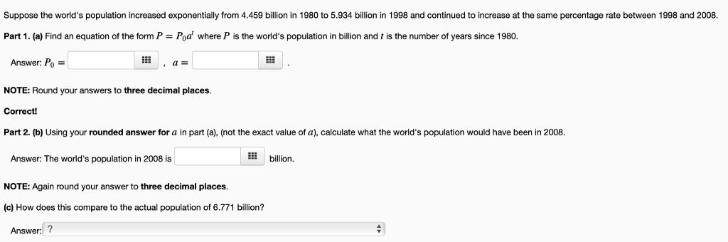 Solved Suppose the world's population increased | Chegg.com