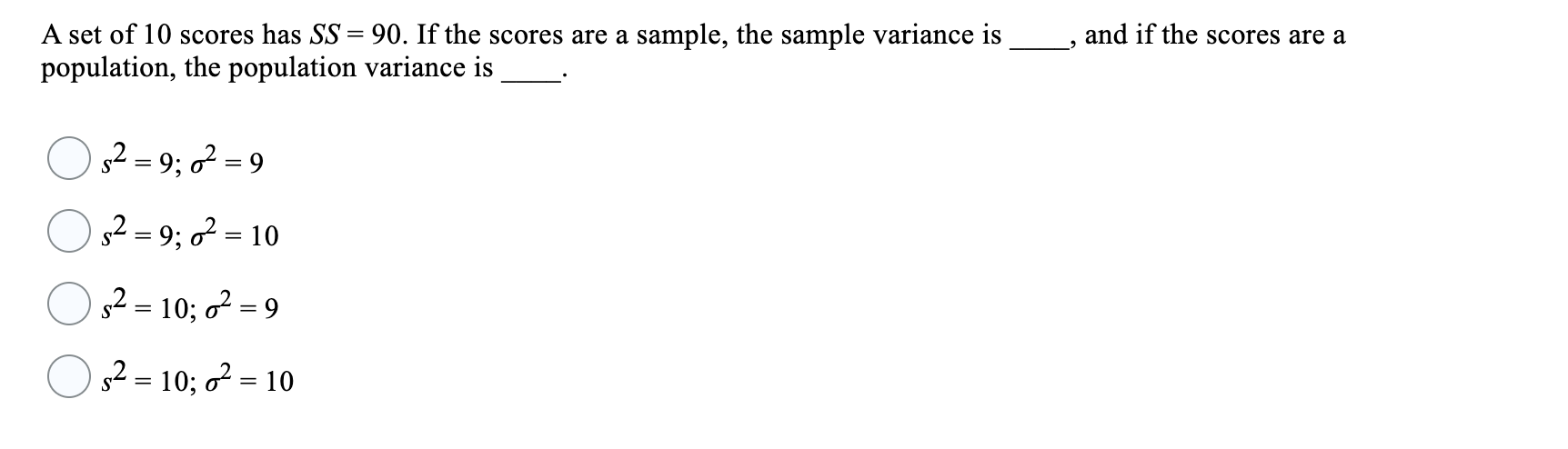 Solved Problem 1. Calculate Sum of Squares (SS), variance, | Chegg.com