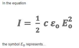 Solved In the equation 1 = 1/2 c ²₁ E ² I CEO с the symbol | Chegg.com