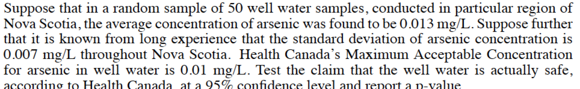 Solved Suppose that in a random sample of 50 well water | Chegg.com