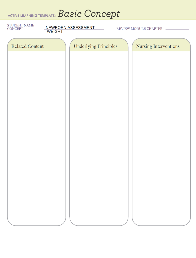 Solved Basic Concept ACTIVE LEARNING TEMPLATE: STUDENT NAME | Chegg.com