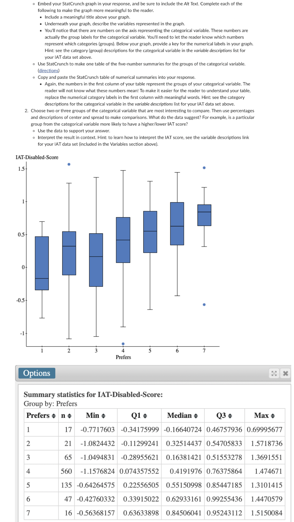 how to make a hypothesis test graph in statcrunch