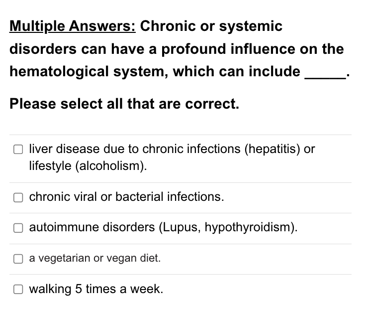 Solved Multiple Answers: Chronic or systemic disorders can | Chegg.com