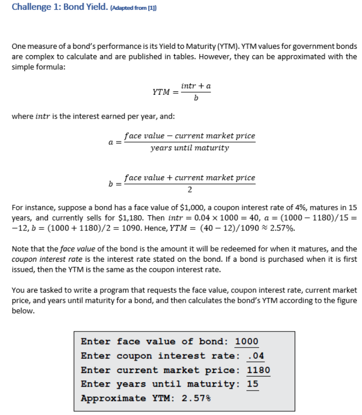 Solved Python coding needed - Approximate YTM is the | Chegg.com