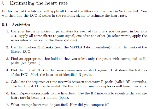 Solved Estimating the heart rate In this part of the lab you | Chegg.com