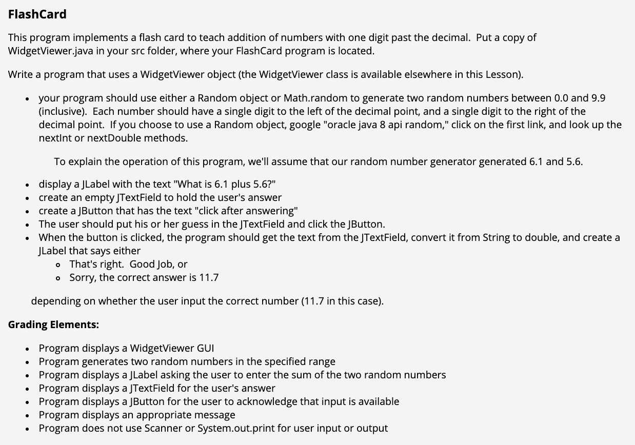 Solved FlashCard This program implements a flash card to | Chegg.com