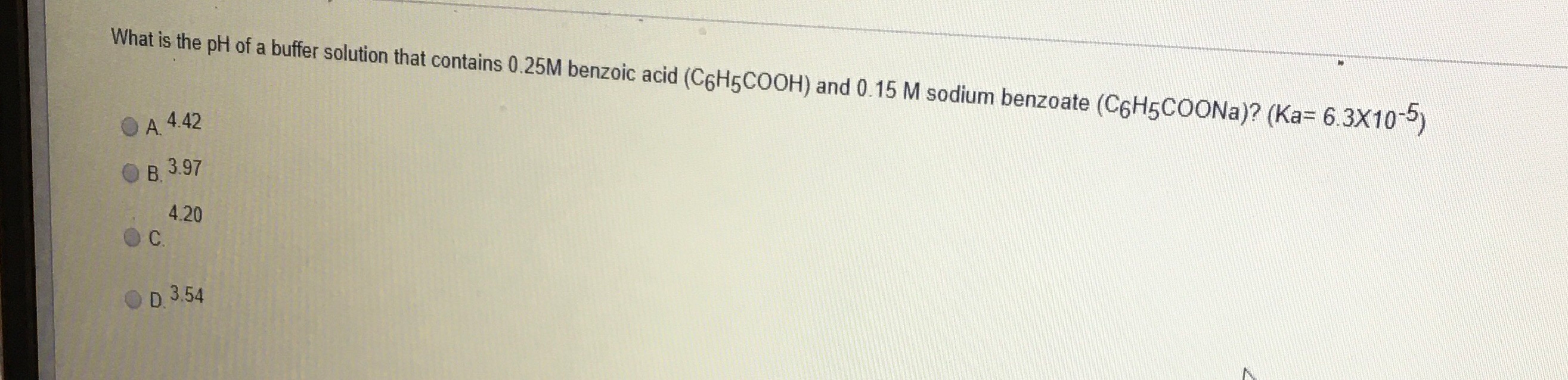 Solved What is the pH of a buffer solution that contains | Chegg.com