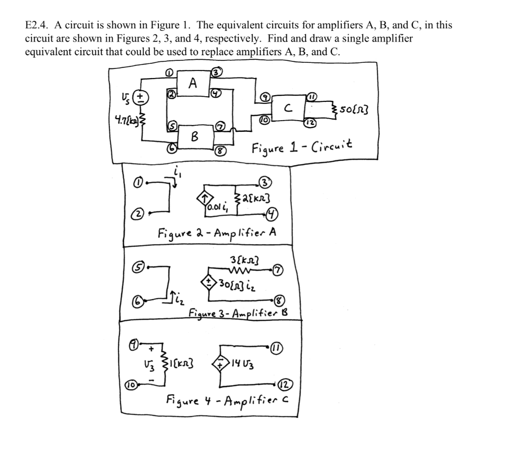 Solved A circuit is shown in Figure 1. The equivalent | Chegg.com