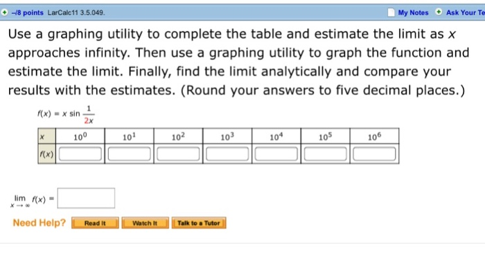 Solved My Notes Ask Your Te Points L Previous Answers Chegg Com