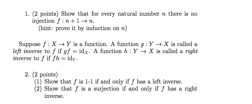 Solved 1. (2 points) Show that for every natural number n | Chegg.com