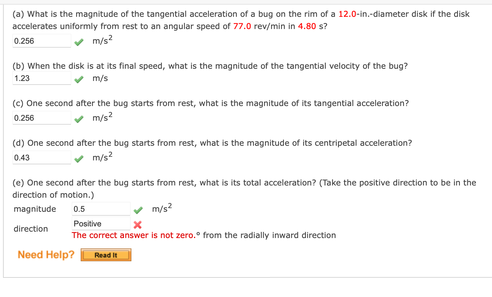 Solved A What Is The Magnitude Of The Tangential Chegg Com