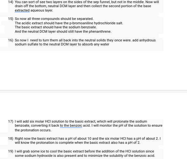 Acid Base Extraction Lab I need help in this