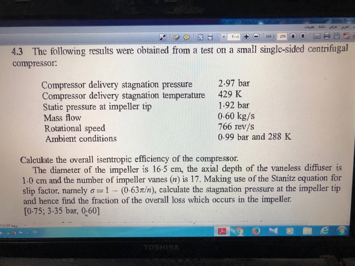 Solved 4.3 The following results were obtained from a test | Chegg.com