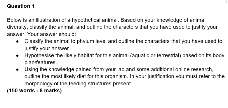 Solved Question 1 Below is an illustration of a hypothetical | Chegg.com