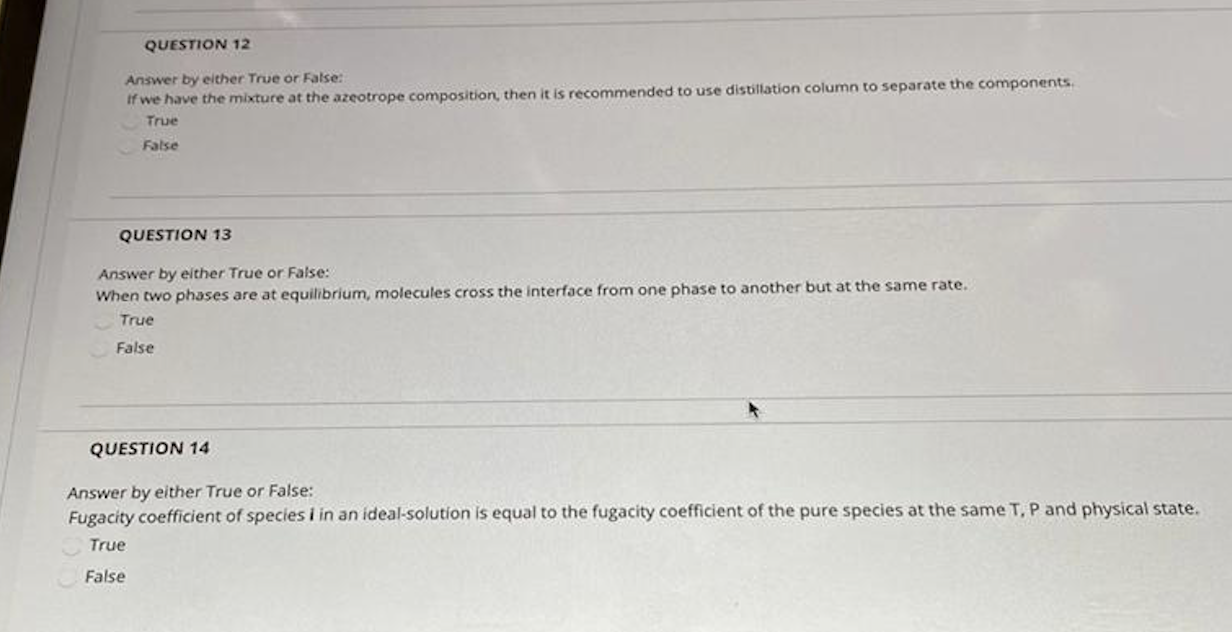 Solved QUESTIONS Answer by either True or False: A pure | Chegg.com