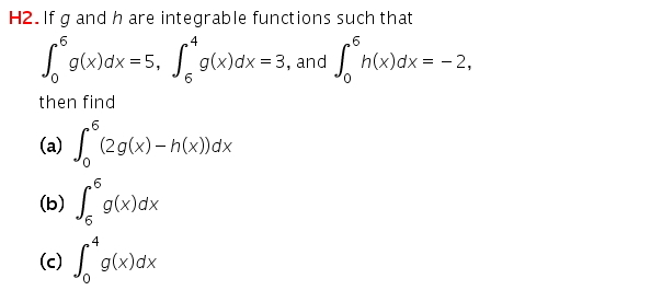 Solved H2 If G And H Are Integrable Functions Such That Chegg Com