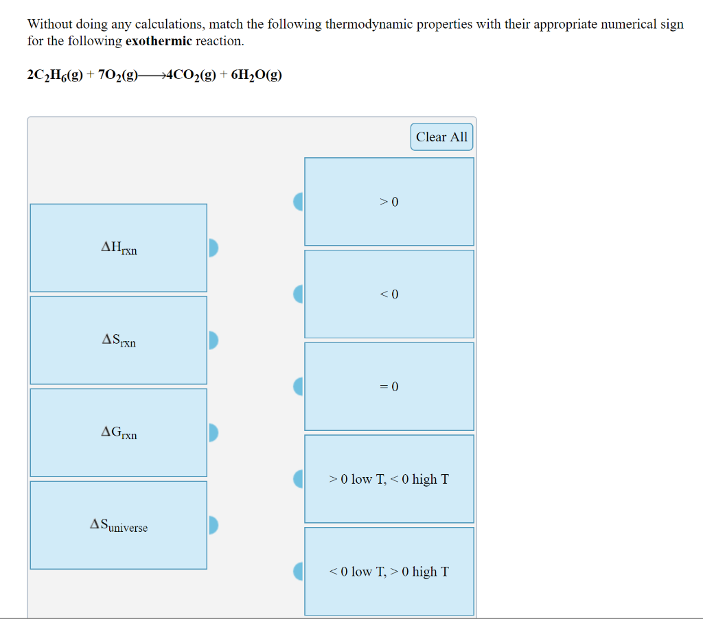 Solved Without Doing Any Calculations, Match The Following | Chegg.com