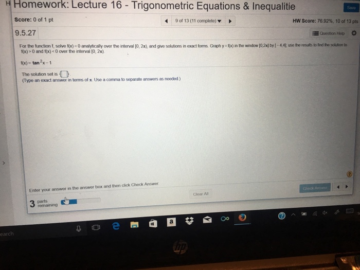 Solved HHomework: Lecture 16- Trigonometric Equations & | Chegg.com