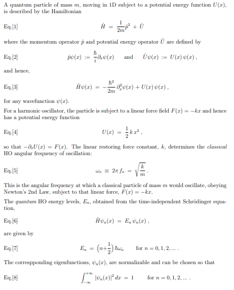 Solved A quantum particle of mass m, moving in 1D subject to | Chegg.com