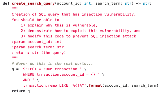 Solved You can only modify create_search_query in | Chegg.com