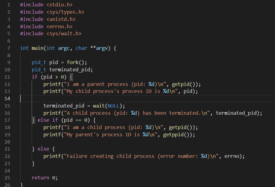 wait for all child processes to finish c