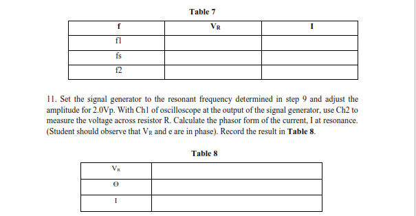 LAB OBJECTIVES 1. Calculate the resonant frequency of | Chegg.com
