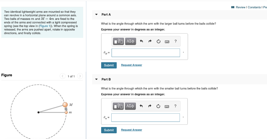 Solved A Review Constants Pe Part A Two identical | Chegg.com