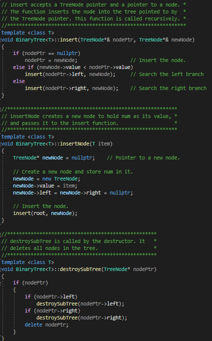 Solved // The displaypreOrder member function displays the | Chegg.com