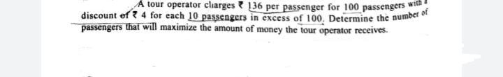 a tour operator charges