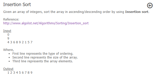 Solved Insertion Sort Given an array of integers, sort the | Chegg.com