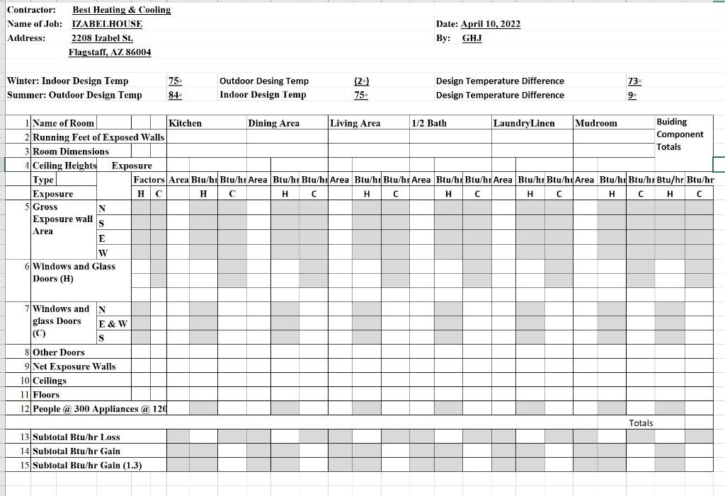 Solved Using the attached floor plan recreate the load | Chegg.com