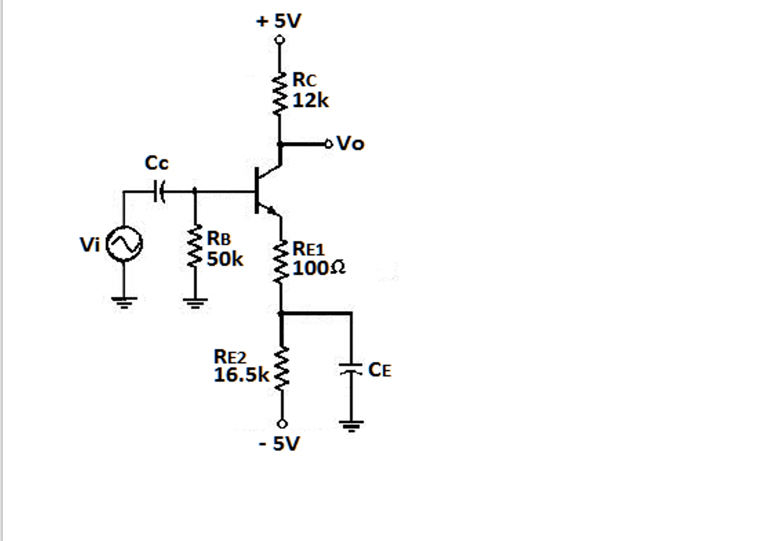 Solved The parameters of the BJT transistor in the circuit Circuit Diagram