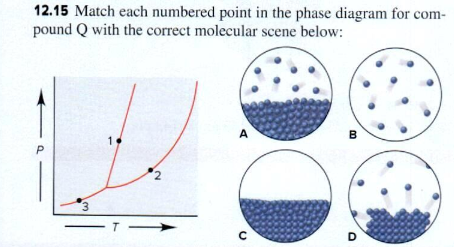12.15 Match each numbered point in the phase diagram | Chegg.com