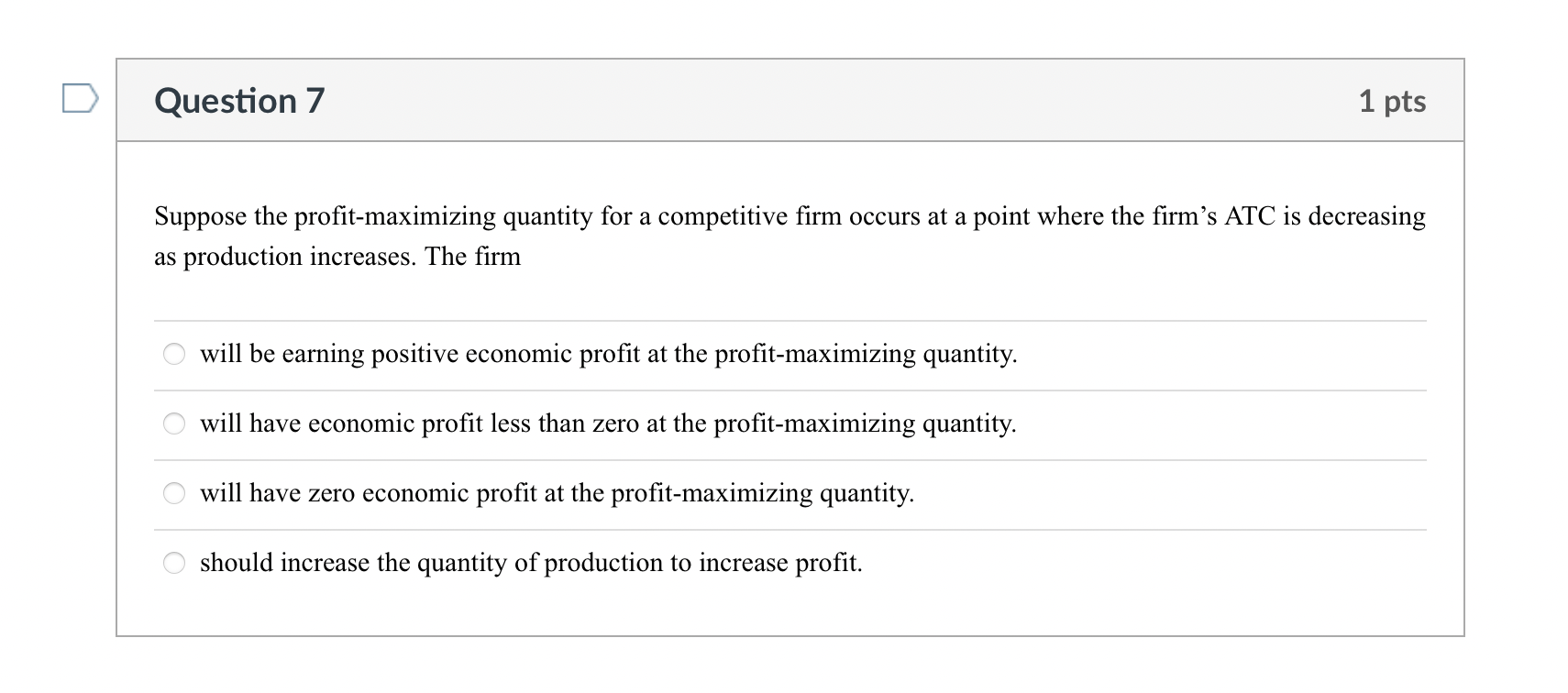 Solved Suppose The Profit-maximizing Quantity For A | Chegg.com