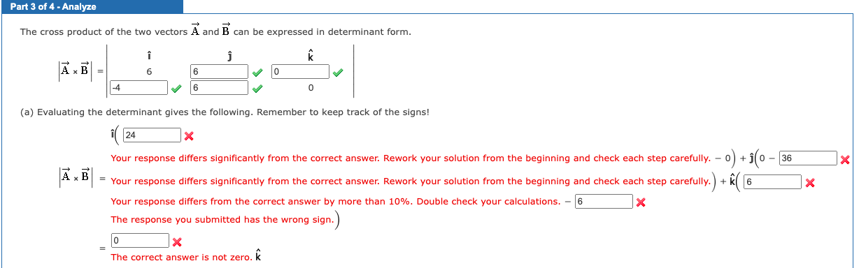 Solved The cross product of the two vectors A and B can be | Chegg.com