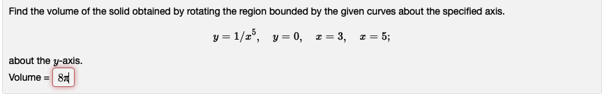 solved-y-1-x5-y-0-x-3-x-5-about-the-y-axis-volume-chegg