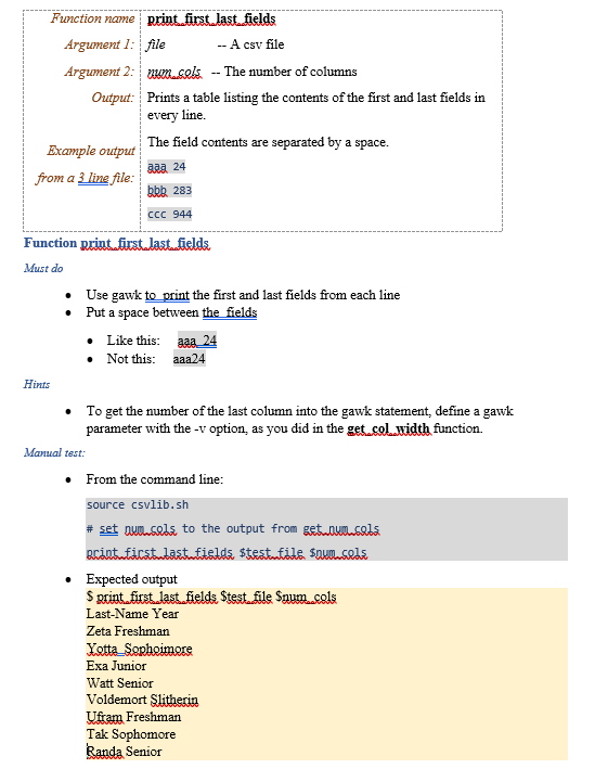 Solved Library file description - Write a library file | Chegg.com