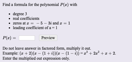 Solved Find A Formula For The Polynomial P X With Degr Chegg Com