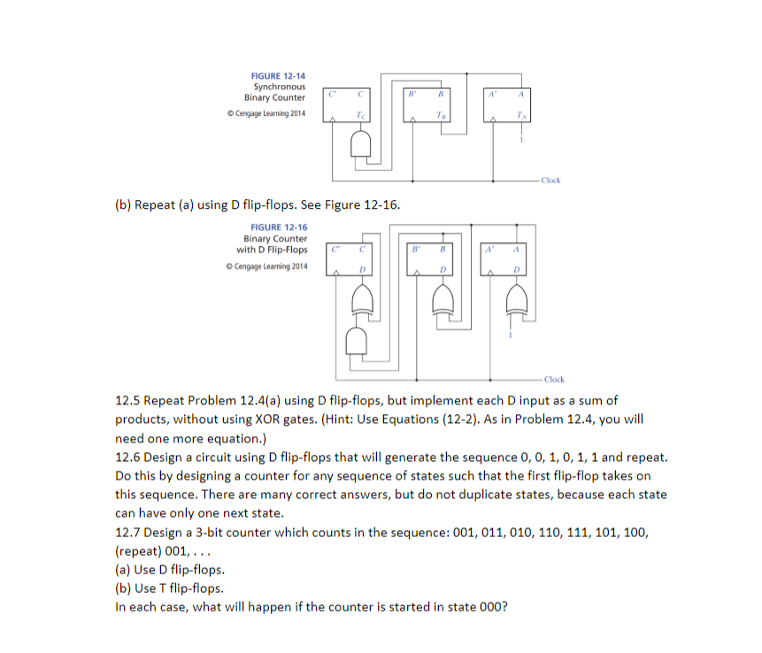 Solved 3. Study Section 12.3, Design of Binary Counters, and | Chegg.com