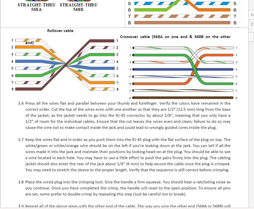 RJ45 Colors And Wiring Guide Diagram TIA/EIA 568A/568B, 55 OFF