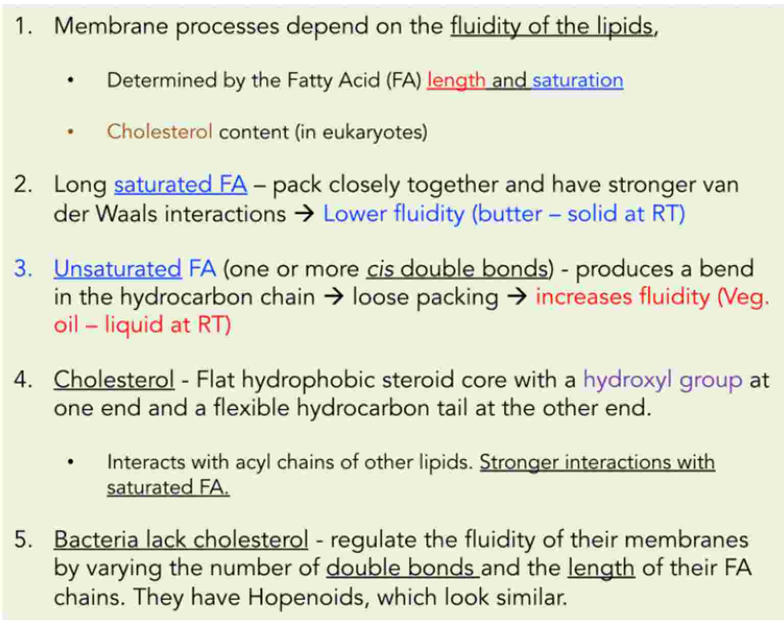 Solved Membrane processes depend on the fluidity of the | Chegg.com