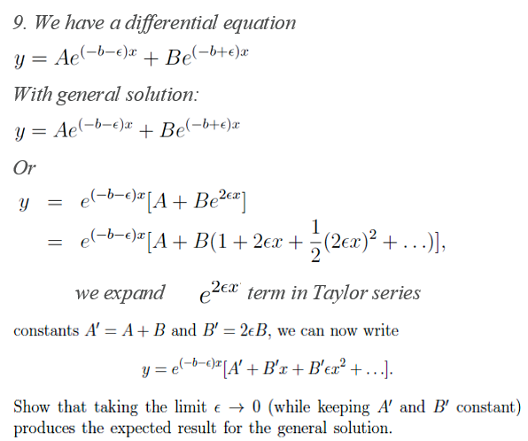 Solved 9. We have a differential equation | Chegg.com