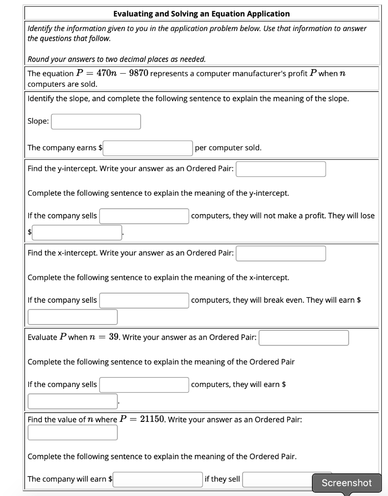 Solved Evaluating and Solving an Equation Application