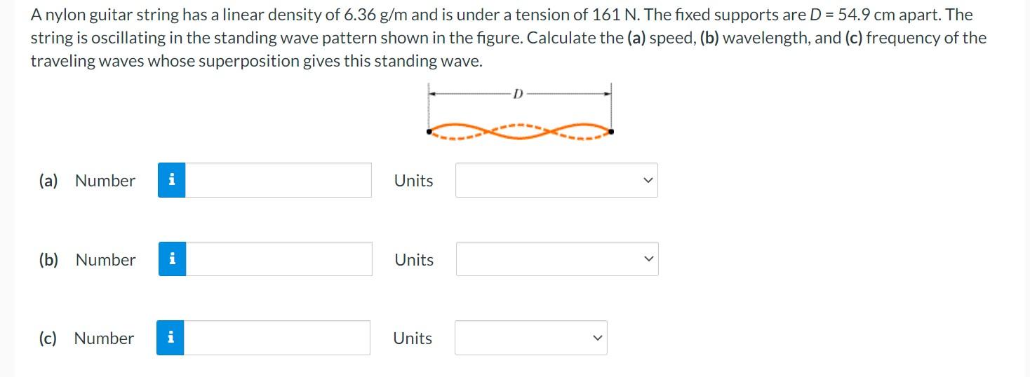 [Solved] A nylon guitar string has a linear density of