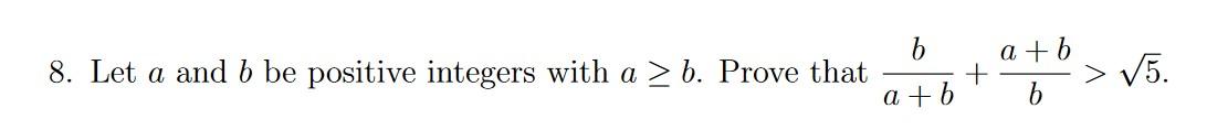 Solved 15. 8. Let a and b be positive integers with a > b. | Chegg.com