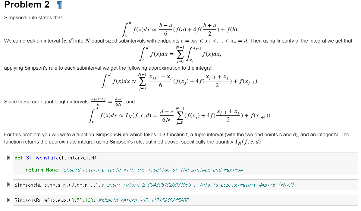 Solved Problem 21 Simpson's rule states that 6 2 We can | Chegg.com