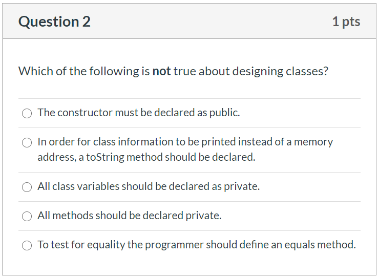 Solved Question 1 1 pts Write the header for the default | Chegg.com