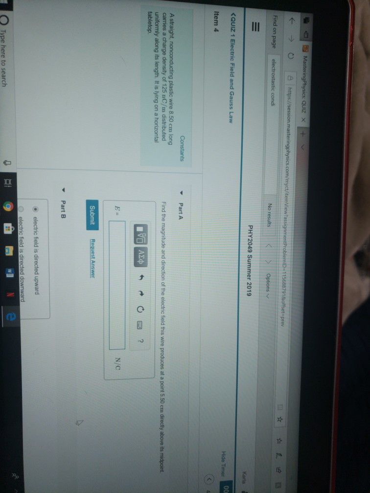 Solved Find on page PHY2049 Summer 2019