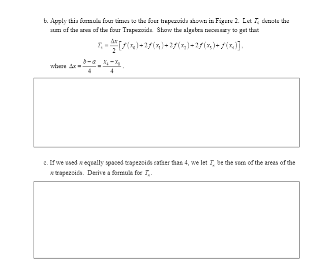 Solved Trapezoid Rule In Riemann sums, we replace the area | Chegg.com