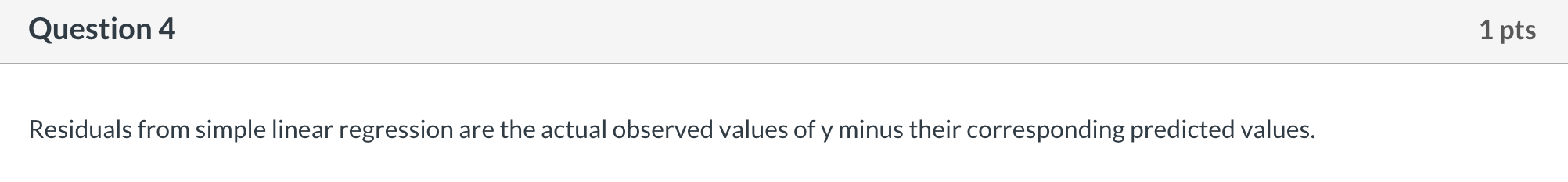 Solved Question 1 1 pts In linear regression, one seeks to | Chegg.com